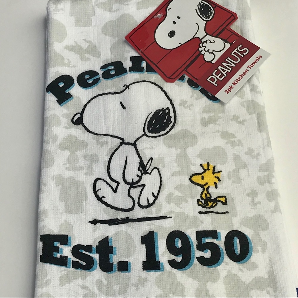 PEANUTS SNOOPY AND WOODSTOCK kitchen towel Set of2